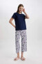 Фото #1 товара Fall in Love Regular Fit Kısa Kollu Pijama Takımı