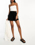 Фото #6 товара ASOS DESIGN Tall shirred waist pocket short in black