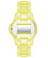 ფოტო #3 პროდუქტის Women's Analog Transparent Yellow Plastic with Rainbow Crystal Bracelet Watch, 40mm