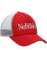 Фото #4 товара Men's Scarlet, White Nebraska Huskers Foam Trucker Snapback Hat