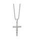 Фото #3 товара Chisel polished Crucifix Pendant on a Ball Chain Necklace