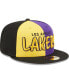 Фото #2 товара Men's Black, Gold Los Angeles Lakers Pop Front 59FIFTY Fitted Hat