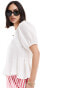 Фото #1 товара ASOS DESIGN multi-functional puff sleeve blouse in off white