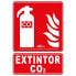 ATM CO2 PVC class A fire extinguisher sign - фото #1