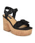 Фото #1 товара Women's Comiele Square Toe Block Heel Wedge Sandals