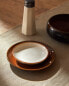 Фото #1 товара Porcelain soy sauce bowl with antique finish rim
