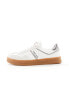 Tommy Jeans court trainers in white with gum sole