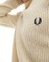 Fred Perry textured lambswool jumper in oatmeal