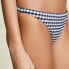 Tory Burch 262595 Womens Gingham Hipster Swim Bottom Navy/White Size Large