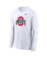 Men's White Ohio State Buckeyes Primary Logo Long Sleeve T-Shirt