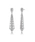 ფოტო #1 პროდუქტის Sterling Silver and Cubic Zirconia Ladder Style Dangle Earrings