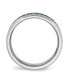 Stainless Steel Blue Imitation Opal Inlay 8mm Band Ring