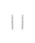 ფოტო #3 პროდუქტის Silver Plated Spun Strands Hoop Earrings