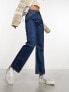 Фото #1 товара Weekday Rowe extra high waist regular fit straight leg jeans in nobel blue