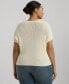 Фото #2 товара Plus Size Ribbed Crewneck Sweater