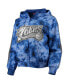 Women's Royal Philadelphia 76ers Galaxy Sublimated Windbreaker Pullover Full-Zip Hoodie Jacket