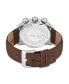 Фото #3 товара Наручные часы Pierre Laurent Men's Swiss Automatic Heirloom Black Leather Strap Watch 46mm.