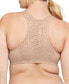 Women's Full Figure Plus Size Complete Comfort Wirefree Cotton T-Back Bra