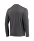 Men's Purple, Heathered Charcoal Distressed ECU Pirates Meter Long Sleeve T-shirt and Pants Sleep Set