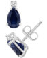 Sapphire (1-7/8 ct. t.w.) & Diamond Accent Stud Earrings in 14k White Gold (Also in Emerald & Ruby)