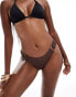 Фото #4 товара ASOS DESIGN Megan crinkle high leg bikini bottom in coffee