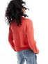 JDY v neck polo jumper in red