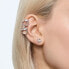 Swarovski Damen Ohrstecker Millenia Ear Cuff, Einzel, Asymmetrisch, Set, Weiss, Rhodiniert 5602846