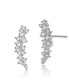 ფოტო #1 პროდუქტის Sterling Silver with Rhodium Plated and Clear Cubic Zirconia Stud Earrings