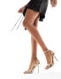 Фото #2 товара ASOS DESIGN Nali barely there heeled sandals in gold