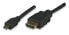 Фото #1 товара Techly ICOC-HDMI-4-AD3, 3 m, HDMI Type A (Standard), HDMI Type D (Micro), 4000 x 2000 pixels, 10.2 Gbit/s, Black