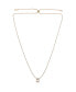 ფოტო #1 პროდუქტის Minimal Glass 18K Gold Plated Adjustable Necklace