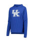 ფოტო #2 პროდუქტის Women's Heathered Royal Distressed Kentucky Wildcats Long Sleeve Hoodie T-shirt and Pants Sleep Set