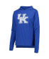 ფოტო #3 პროდუქტის Women's Heathered Royal Distressed Kentucky Wildcats Long Sleeve Hoodie T-shirt and Pants Sleep Set