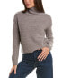 Фото #1 товара Forte Cashmere Crop Textured Mock Cashmere Sweater Women's