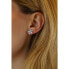 Silver earrings flowers with zircons ZT52509
