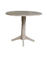 42" Round Dual Drop Leaf Pedestal Table