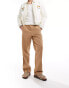 ASOS DESIGN relaxed pull on linen trouser in washed tan