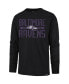 ფოტო #3 პროდუქტის Men's Black Distressed Baltimore Ravens Brand Wide Out Franklin Long Sleeve T-shirt