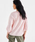 ფოტო #4 პროდუქტის Women's Floral Embroidered Button Peasant Top, Created for Macy's