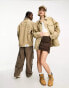 Фото #8 товара Calvin Klein Jeans Unisex extreme oversized denim jacket in beige - exclusive to ASOS