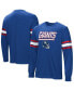 Фото #1 товара Men's Royal New York Giants Hands Off Long Sleeve Adaptive T-shirt