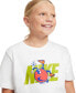 ფოტო #3 პროდუქტის Big Kids' Sportswear Cotton Logo Crewneck T-Shirt