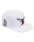 ფოტო #1 პროდუქტის Men's White Delaware State Hornets Mascot Evergreen Wool Snapback Hat