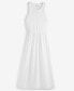 Фото #6 товара Round-Neck Ribbed-Bodice Midi Dress, Created for Macy's