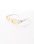 Фото #2 товара COLLUSION sunglasses with white frame and yellow lens