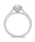 ფოტო #3 პროდუქტის Oval Certified Diamond (3/4 ct. t.w.) Halo Engagement Ring in 14k White Gold