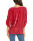 Фото #2 товара Johnny Was Liona Silk-Blend Blouse Women's Red M