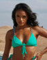 Фото #2 товара Moda Minx X Savannah-Shae Richards jade jewel triangle bikini top in green