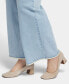 ფოტო #4 პროდუქტის Plus Size Teresa Wide Leg Ankle Fray Hem Jeans