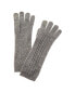 Фото #1 товара Phenix Oval Cable Stitch Long Cashmere Gloves Women's Grey